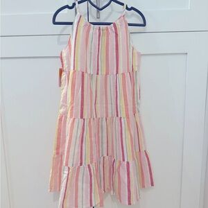 NWT! Girls Gymboree tiered sundress. Size 8. Pastel striped pattern.
